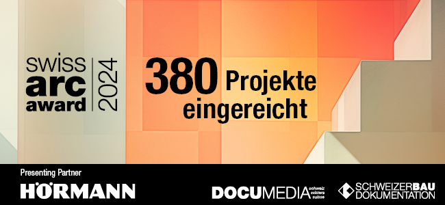 380 Projekte wurden in diesem Jahr für den Swiss Arc Award 2024 eingereicht und damit ein neuer Rekord erzielt.