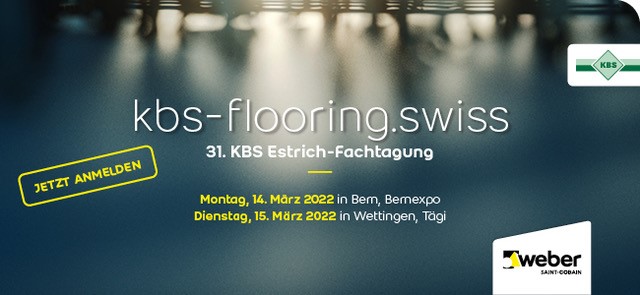 Die 31. KBS Estrich-Fachtagung kann endlich wieder wie gewohnt stattfinden.