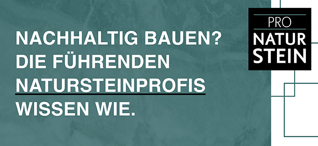 Nachhaltig bauen? Die führenden Natursteinprofis wissen wie.